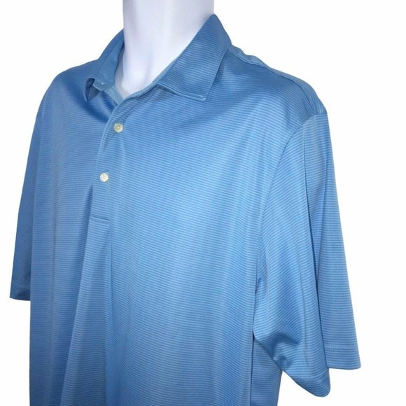 Greg Norman ML75 Play Dry Striped Golf Polo Large - Picture 5 of 7